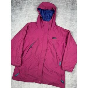 Patagonia Jacket‎ Womens 12 Pink Vintage 90s Parka Outdoors Hiking Rain